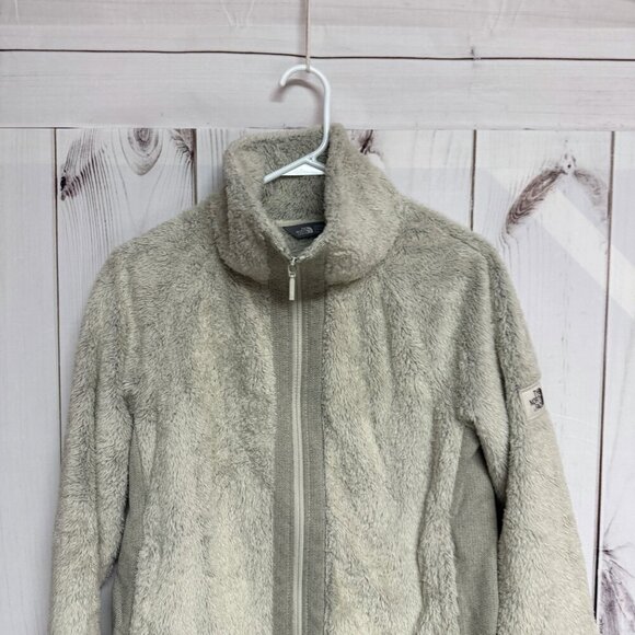 The North Face Furry Fleece Full-Zip Women’s Medium Beige/Taupe EUC - Picture 2 of 11